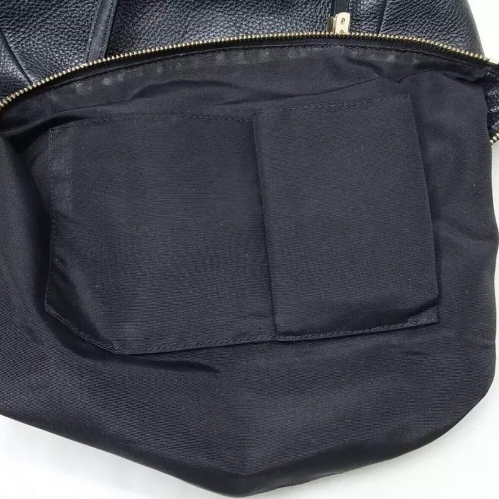 Coach Black Pebbled Leather Crossbody Tote - Picture 13 of 13